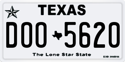 TX license plate DOO5620
