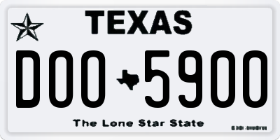 TX license plate DOO5900