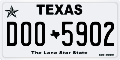 TX license plate DOO5902