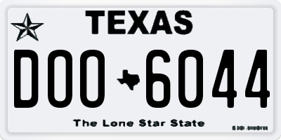 TX license plate DOO6044