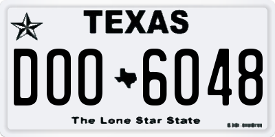 TX license plate DOO6048
