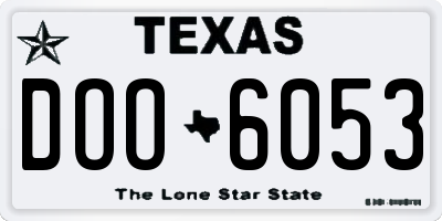 TX license plate DOO6053