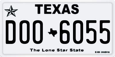 TX license plate DOO6055