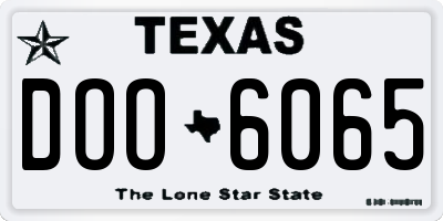 TX license plate DOO6065