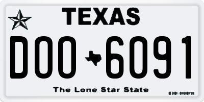 TX license plate DOO6091