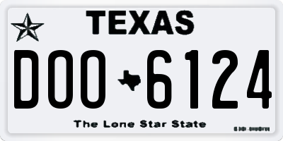 TX license plate DOO6124