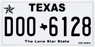TX license plate DOO6128