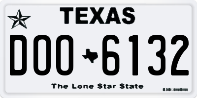 TX license plate DOO6132