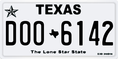TX license plate DOO6142