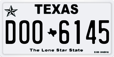 TX license plate DOO6145