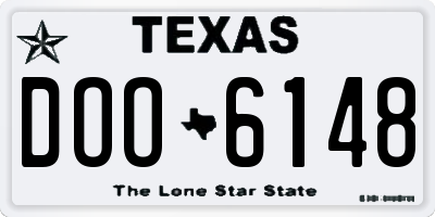 TX license plate DOO6148