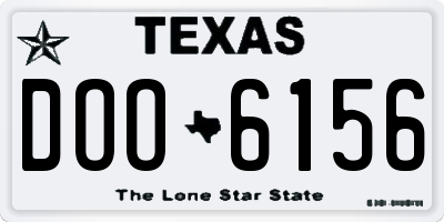 TX license plate DOO6156