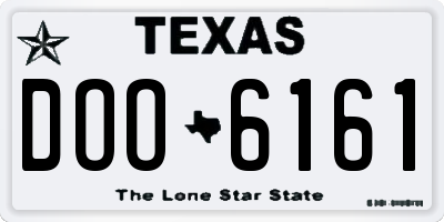 TX license plate DOO6161