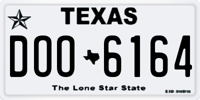 TX license plate DOO6164