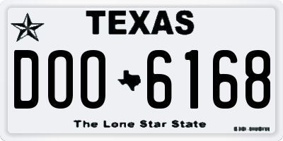 TX license plate DOO6168