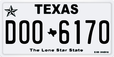 TX license plate DOO6170