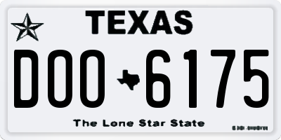 TX license plate DOO6175