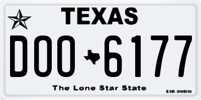 TX license plate DOO6177