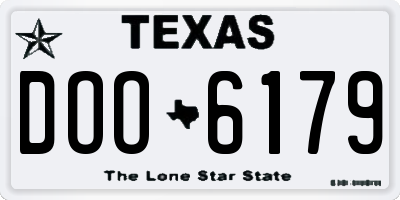 TX license plate DOO6179