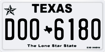 TX license plate DOO6180