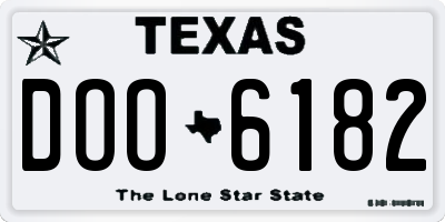 TX license plate DOO6182