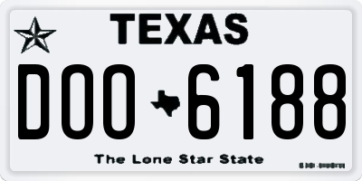 TX license plate DOO6188