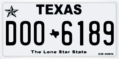 TX license plate DOO6189