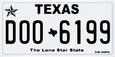 TX license plate DOO6199