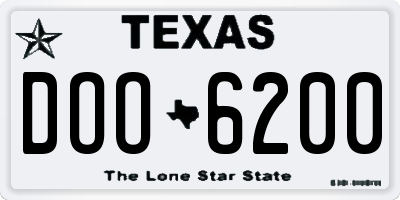 TX license plate DOO6200