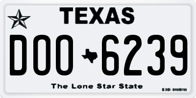 TX license plate DOO6239