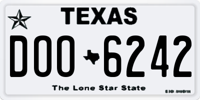 TX license plate DOO6242
