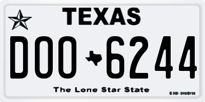 TX license plate DOO6244