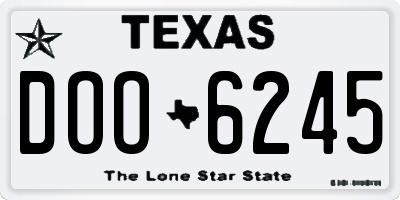 TX license plate DOO6245