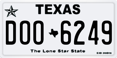 TX license plate DOO6249