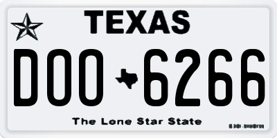 TX license plate DOO6266