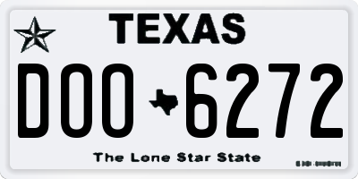 TX license plate DOO6272