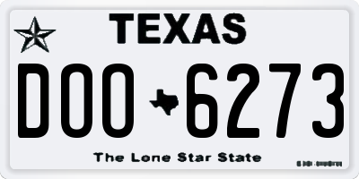 TX license plate DOO6273