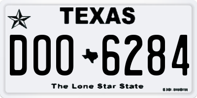 TX license plate DOO6284