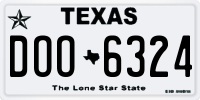TX license plate DOO6324