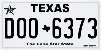 TX license plate DOO6373