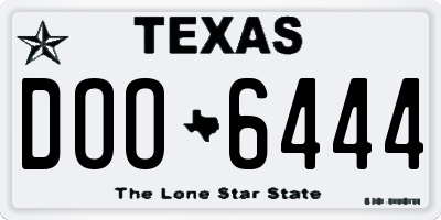 TX license plate DOO6444