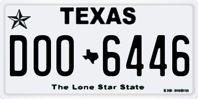 TX license plate DOO6446
