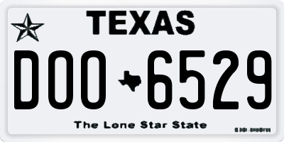 TX license plate DOO6529