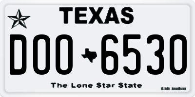 TX license plate DOO6530