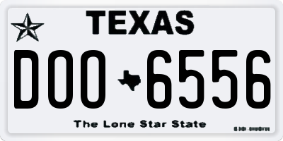TX license plate DOO6556