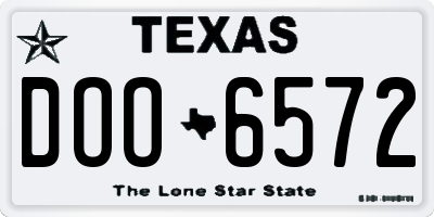 TX license plate DOO6572