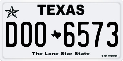 TX license plate DOO6573