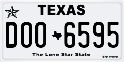 TX license plate DOO6595