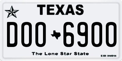 TX license plate DOO6900