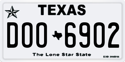 TX license plate DOO6902